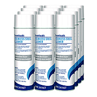 Boardwalk Stainless Steel Cleaner and Polish, Lemon, 18 oz Aerosol Spray, 12/Carton (BWK347ACT)