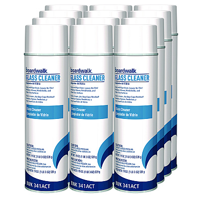 Boardwalk Glass Cleaner, Sweet Scent, 18.5 oz. Aerosol Spray, 12/Carton (BWK341ACT)