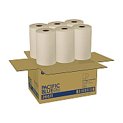 Georgia Pacific Professional Pacific Blue Ultra Paper Towels, 1-Ply, 9" x 6,000 ft, Brown, 6/Carton (GPC26611)
