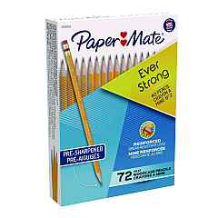 Paper Mate EverStrong #2 Pencils, HB (#2), Black Lead, Yellow Barrel, 72/Box (PAP2154955)