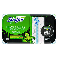 Swiffer Heavy-Duty Wet Refill Cloths, 8 x 10, Gain Original Scent, White, 10 Cloths/Tub (PGC76471)