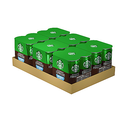 Starbucks Cold Brew Coffee, Espresso and Cream Light, 6.5 oz Can, 24/Carton (SBKPEP04517)