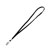 Advantus Metal Flat Clip Lanyard, 36" Long, Black, 100/Pack (AVT97128)