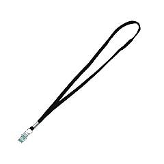 Advantus Metal Flat Clip Lanyard, 36" Long, Black, 100/Pack (AVT97128)