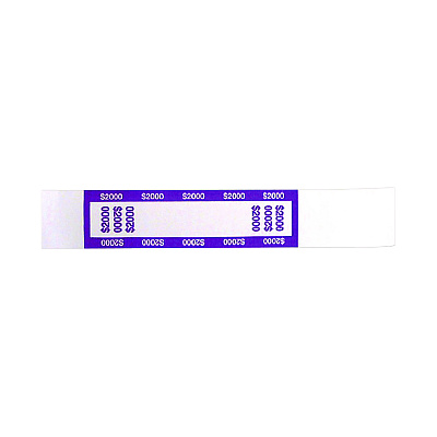 CONTROLTEK Currency Straps, $20 Bill, $2,000, Self-Adhesive, 1,000/Pack (CNK560021)