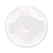Eco-Products BlueStripe Recycled Content Cold Cup Flat Lids, Fits 9 oz to 24 oz Cups, Clear, 100/Pack, 10 Packs/Carton (ECOEPCRFL)