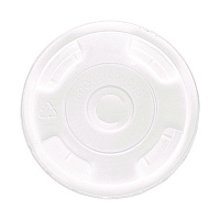 Eco-Products BlueStripe Recycled Content Cold Cup Flat Lids, Fits 9 oz to 24 oz Cups, Clear, 100/Pack, 10 Packs/Carton (ECOEPCRFL)