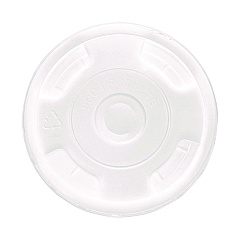 Eco-Products BlueStripe Recycled Content Cold Cup Flat Lids, Fits 9 oz to 24 oz Cups, Clear, 100/Pack, 10 Packs/Carton (ECOEPCRFL)