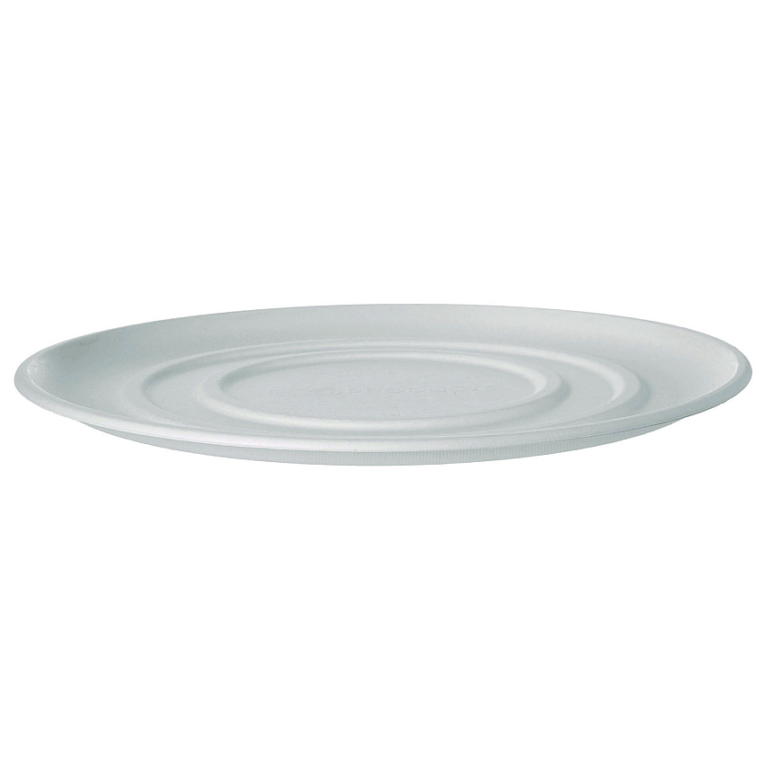 Eco-Products WorldView Sugarcane Pizza Trays, 14 x 14 x 0.2, White, 50/Carton (ECOEPSCPTR14)