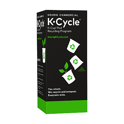 Keurig K-Cycle Cardboard Indoor Recycling Bin, Large, Cardboard, Black/Green/White, 5/Pack (KEU5000350631)