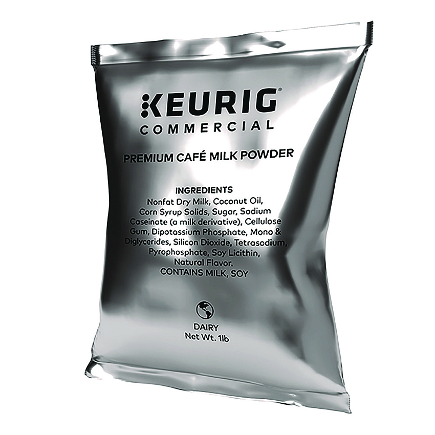 Keurig Premium Cafe Powders, Natural Milk, 16 oz Bag, 12/Carton (KEU5000370311)