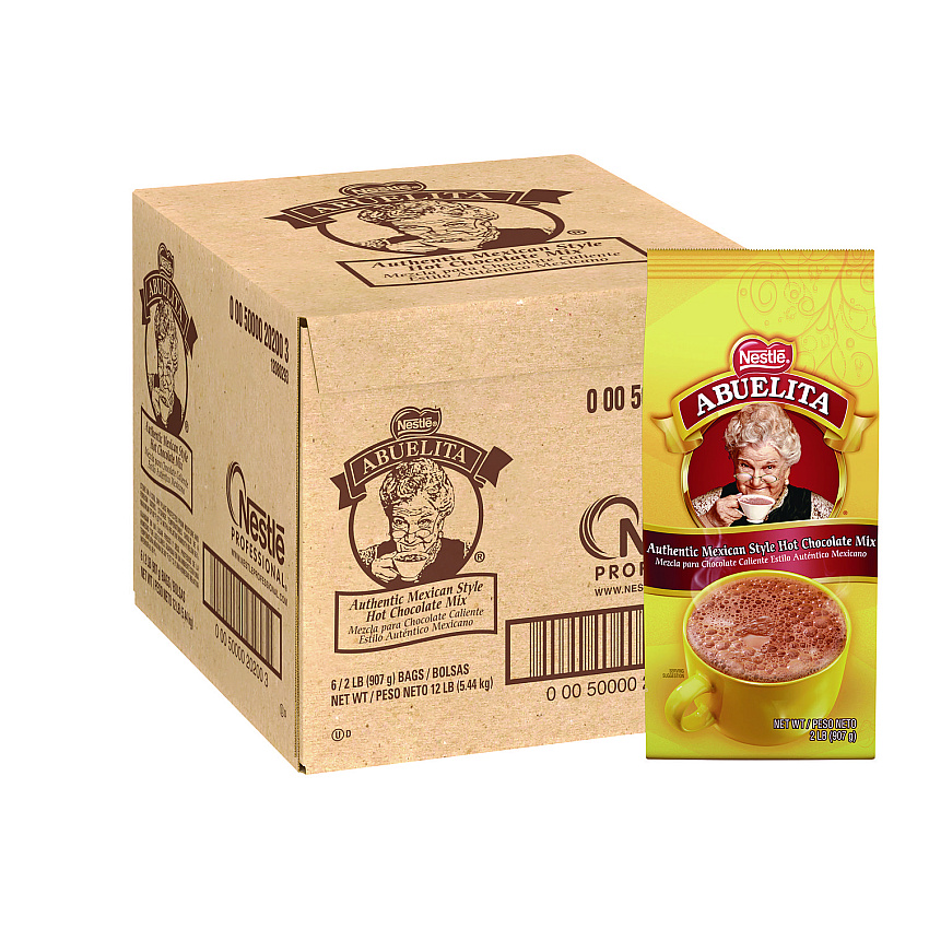 Nestl Mexican Style Hot Cocoa, Authentic Mexican Style, 2 lb Pouch, 6/Carton (NESNES202003)