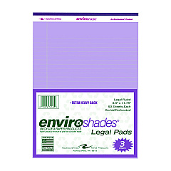Roaring Spring Enviroshades Legal Notepads, 50 Orchid 8.5 x 11 Sheets, 3/Pack (ROA74143)