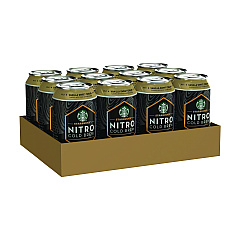 Starbucks Nitro Cold Brew Coffee, Vanilla Sweet Cream, 9.6 oz Can, 12/Carton (SBKPEP19290)