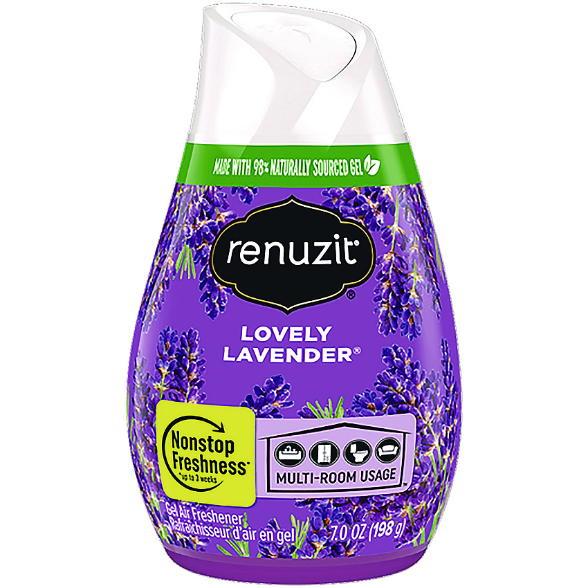 Renuzit Adjustables Air Freshener, Lovely Lavender, 7 oz Cone, 12/Carton (AMY43133CT)