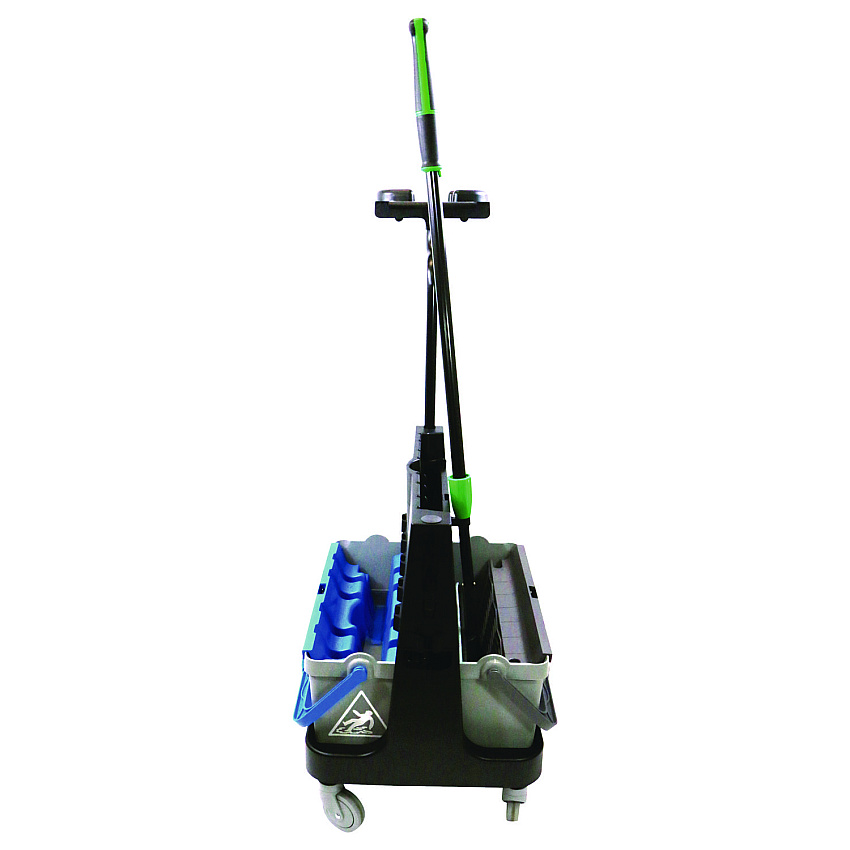 Unger OmniClean Dual Bucket Kit, 1.5 gal, Black/Blue/Gray (UNGCLBK1)