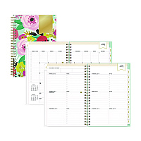 Blue Sky Day Designer "Secret Garden Mint" Academic Year Weekly/Monthly Notes Planner, 8 x 5, 12-Month (July to June): 2025-2026 (137900)