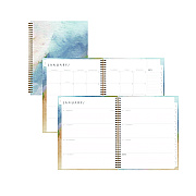 Blue Sky One Tree Planted Andreo Weekly/Monthly Planner, Abstract Artwork, 11" x 8.5", Blue/Sand/Green Cover, 12-Month (Jan-Dec): 2026 (137948)