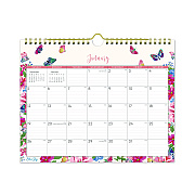 Blue Sky Fly By Monthly Wall Calendar, Butterflies Artwork, 11" x 8.75", Cream/Pink/Blue Sheets, 12-Month (Jan to Dec): 2026 (148643)