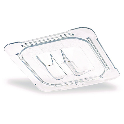 Carlisle StorPlus Polycarbonate Handled Universal Lid, 6.31 x 6.88 x 0.88, Clear, Plastic (CFS10310U07)