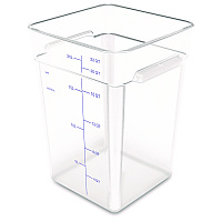 Carlisle Squares Polycarbonate Food Storage Container, 22 qt, 11 13 x 11.13 x 15.72, Clear, Plastic (CFS1195607)