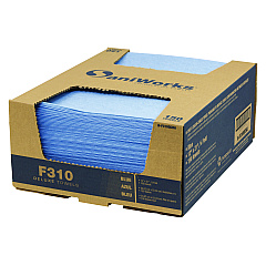SaniWorks Deluxe Foodservice Wiper, 1-Ply, 13 x 21, Blue, 150/Carton (HOSNF310QCBA)