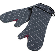 San Jamar Bestguard Oven Mitt, 17", WebGuard Plus Fabric, Black, Pair (SJM800FG17BK)