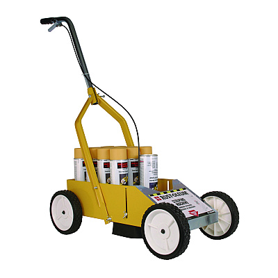 Rust-Oleum Professional Striping Machine, Accommodates Up to 13 Standard Inverted Striping Paint Spray Cans, Yellow (RST2395000CT)