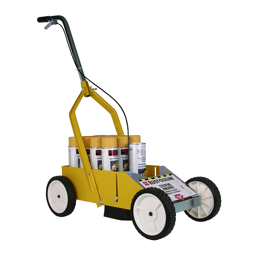 Rust-Oleum Professional Striping Machine, Accommodates Up to 13 Standard Inverted Striping Paint Spray Cans, Yellow (RST2395000CT)