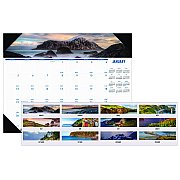 House of Doolittle Earthscapes Recycled Monthly Desk Pad Calendar, Coastlines Photos, 18.5 x 13, Black Binding/Corners,12-Month (Jan-Dec): 2026 (1786)