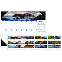 House of Doolittle Earthscapes Recycled Monthly Desk Pad Calendar, Coastlines Photos, 18.5 x 13, Black Binding/Corners,12-Month (Jan-Dec): 2026 (1786)