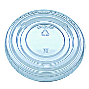 Fabri-Kal Kal-Clear/Nexclear Drink Cup Lids, Flat Lid with No Slot, Fits 9 to 10 oz Cold Cups, Clear, 2,500/Carton (FABLKC910F)