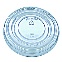 Fabri-Kal Kal-Clear/Nexclear Drink Cup Lids, Flat Lid with No Slot, Fits 9 to 10 oz Cold Cups, Clear, 2,500/Carton (FABLKC910F)