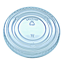 Fabri-Kal Kal-Clear/Nexclear Drink Cup Lids, Flat Lid with No Slot, Fits 9 to 10 oz Cold Cups, Clear, 2,500/Carton (FABLKC910F)
