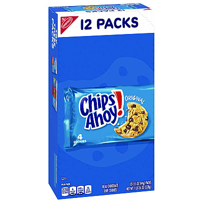 Nabisco Chips Ahoy Cookies, Chocolate Chip, 1.4 oz Pack (CDB52220)