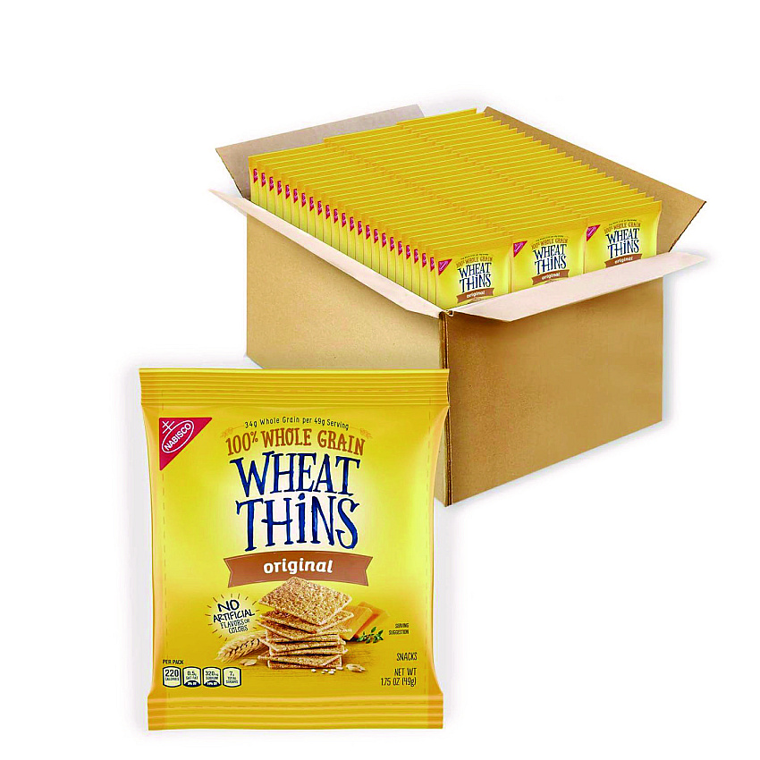 Nabisco Wheat Thins Crackers, Original, 1.75 oz Bag, 72/Carton (CDB00798)