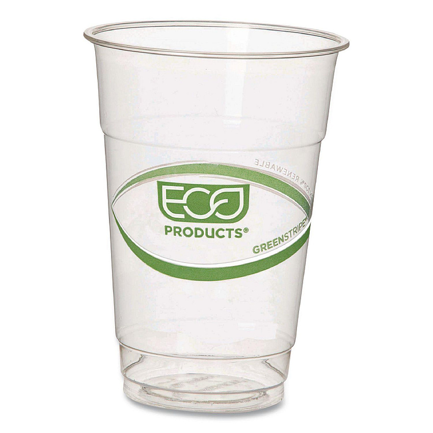 Eco-Products GreenStripe PLA Cold Cups, 10 oz, Clear, 1,000/Carton (ECOEPCC10GS)