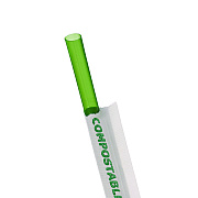 Eco-Products Wrapped Straw, 7.75", Green, Plastic, 9,600/Carton (ECOEPST772)