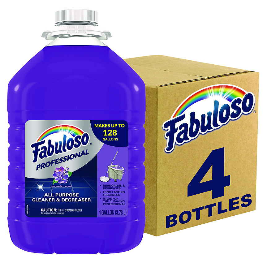 Fabuloso All-Purpose Cleaner, Lavender Scent, 1 gal Bottle, 4/Carton (CPC05253)