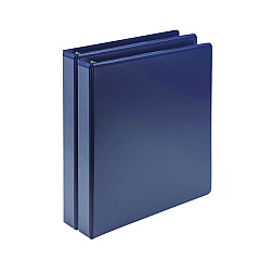 Samsill Earth's Choice Plant-Based BOHO D-Ring View Binders, 1" Capacity, 11 x 8.5, Indigo, 2/Pack (SAMU69341)