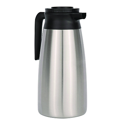 BUNN 1.9 Liter Thermal Pitcher, Stainless Steel/Black (BUNVACPIT19)