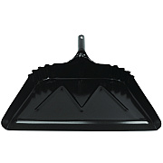 Impact Heavy-Duty Commercial Dust Pan, 16 x 15.5, 5.38" Handle, 20-Gauge Steel, Black (IMP4216)