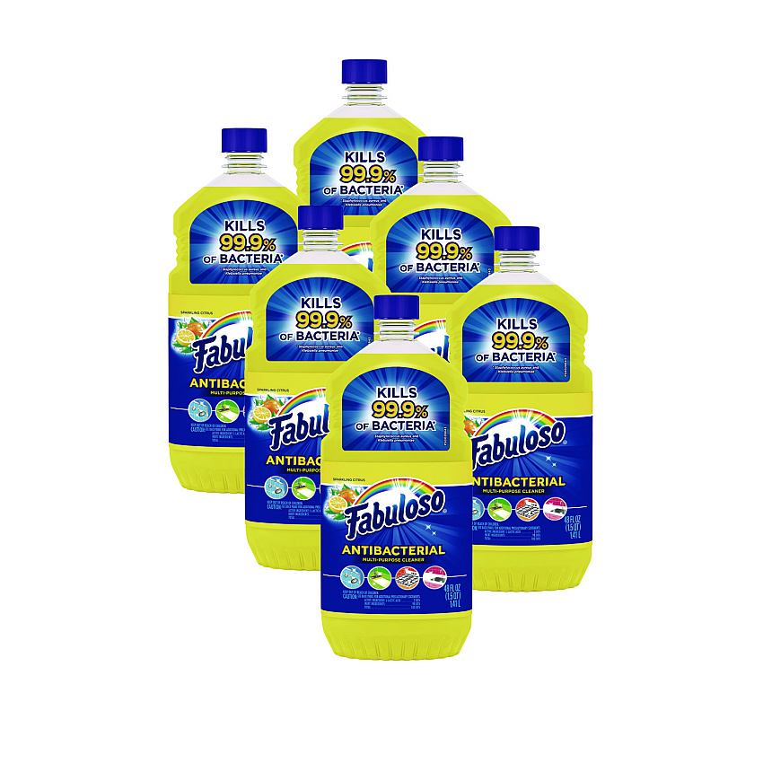 Fabuloso Antibacterial Multi-Purpose Cleaner, Sparkling Citrus Scent, 48 oz Bottle, 6/Carton (CPC98557)