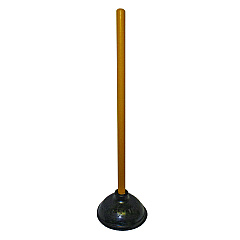 Impact Plunger, 20" Wood Handle, 6" dia (IMP9201)