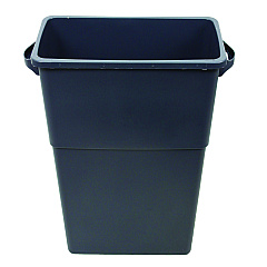 Impact Thin Bin Containers, 23 gal, Polyethylene, Gray (IMP70233)