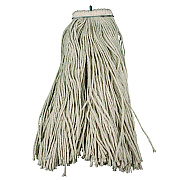 Impact Layflat Regular Screw-Type Mop Head, Cotton, 24 oz, 1" Headband, White (IMP12124)