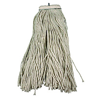 Impact Layflat Regular Screw-Type Mop Head, Cotton, 24 oz, 1" Headband, White (IMP12124)
