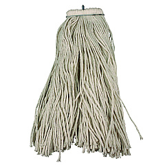 Impact Layflat Regular Screw-Type Mop Head, Cotton, 24 oz, 1" Headband, White (IMP12124)