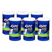 EXPO Dry-Erase Board-Cleaning Wet Wipes, 6 x 9, 50/Container, 6/Carton (SAN81850ACT)