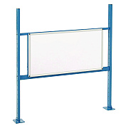 Global Industrial Workbench Whiteboard Panel Kit, Steel/Aluminum, 48" (GBE319178BL)